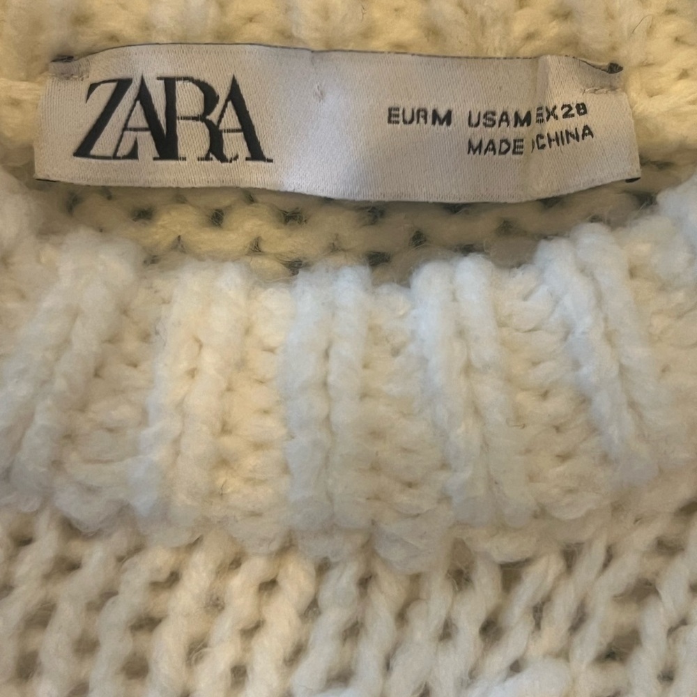 Zara Floral Embroidered Floral Embroidered Knit Sweater - Picture 10 of 14